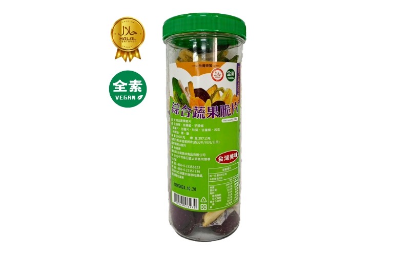 綜合蔬果脆片 - 罐裝200克 